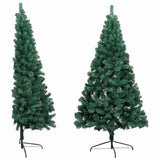 Vidaxl Kunstkerstboom avec l'éclairage et les balles de Noël demi-240 cm verts