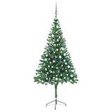 Vidaxl kunstkerstboom avec éclairage et balles de Noël 546 branches 180 cm