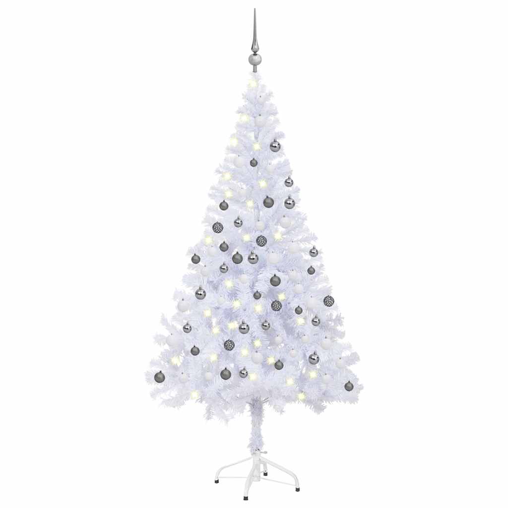Vidaxl kunstkerstboom avec éclairage et balles de Noël 230 branches 120 cm