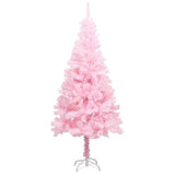 Vidaxx sapin de Noël artificiel avec éclairage et boules 120 cm PVC rose