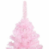 Vidaxx sapin de Noël artificiel avec éclairage et boules 120 cm PVC rose