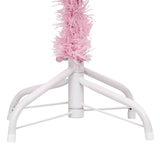 Vidaxl kunstkerstboom avec éclairage et balles de Noël 180 cm PVC rose