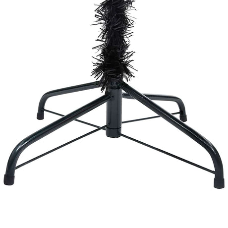 Vidaxl kunstkerstboom avec éclairage et balles de Noël 210 cm PVC noir