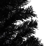 Vidaxl kunstkerstboom avec éclairage et balles de Noël 240 cm PVC noir