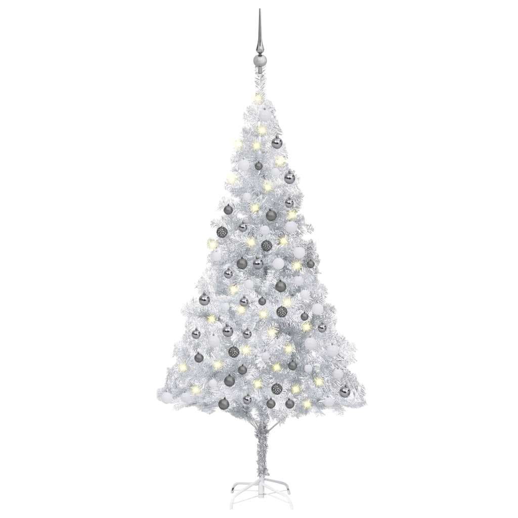 Vidaxl kunstkerstboom avec éclairage et balles de Noël 180 cm