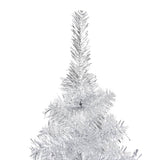Vidaxl kunstkerstboom avec éclairage et balles de Noël 210 cm argent pour animaux de compagnie