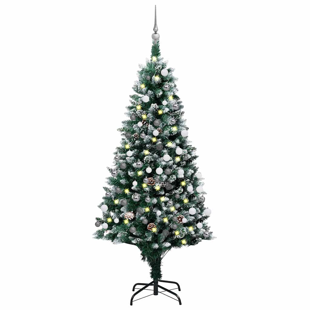 Vidaxl kunstkerstboom avec éclairage balles de Noël pins 180 cm
