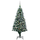 Vidaxl kunstkerstboom avec éclairage balles de Noël pins 210 cm