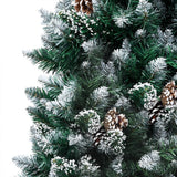 Vidaxl kunstkerstboom avec éclairage balles de Noël pins 210 cm