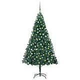 Vidaxl kunstkerstboom avec éclairage et balles de Noël 240 cm verts