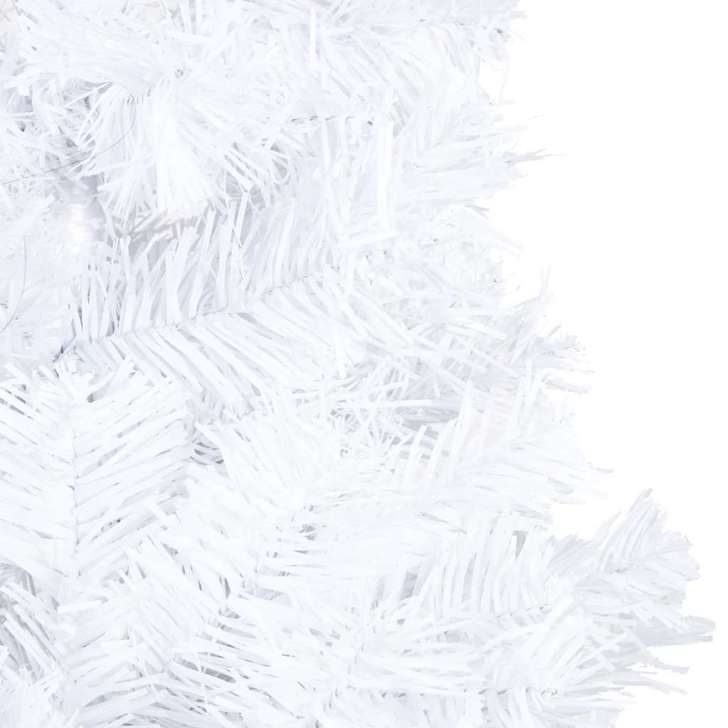 Vidaxl kunstkerstboom avec éclairage et balles de Noël 150 cm PVC blanc