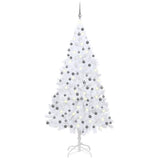 Vidaxl kunstkerstboom avec éclairage et balles de Noël 210 cm PVC blanc