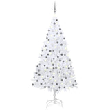 Vidaxl kunstkerstboom avec éclairage et balles de Noël 240 cm blancs