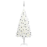 Vidaxl kunstkerstboom avec éclairage et balles de Noël 180 cm blancs