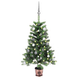 Vidaxl kunstkerstboom avec éclairage et balles de Noël 90 cm verts