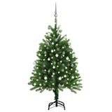 Vidaxl Kunstkerstboom avec l'éclairage et les balles de Noël 120 cm verts