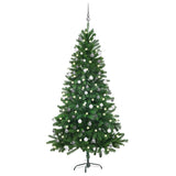 Vidaxl kunstkerstboom avec éclairage et balles de Noël 180 cm verts