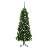 Vidaxl kunstkerstboom avec éclairage et balles de Noël 240 cm verts