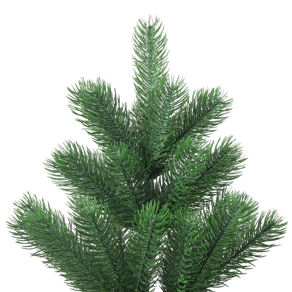 Vidaxl kunstkerstboom nordmann avec les LED et les balles de Noël 210 cm verts