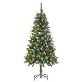 Vidaxl kunstkerstboom avec l'éclairage et les cônes de pin 150 cm