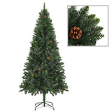 Vidaxl kunstkerstboom avec éclairage et balles de Noël 210 cm verts