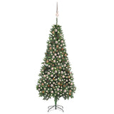 Vidaxl kunstkerstboom avec éclairage balles de Noël pins 210 cm