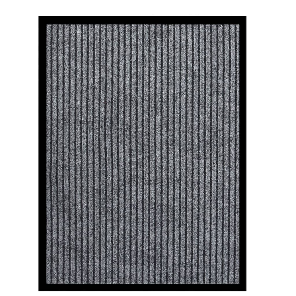 Vidaxl Doormat 60x80 cm w paski szary