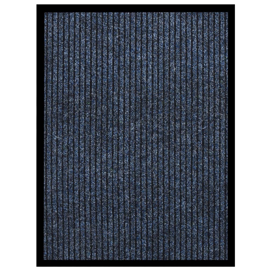 Vidaxl DOORMAT 60x80 cm Bleu rayé