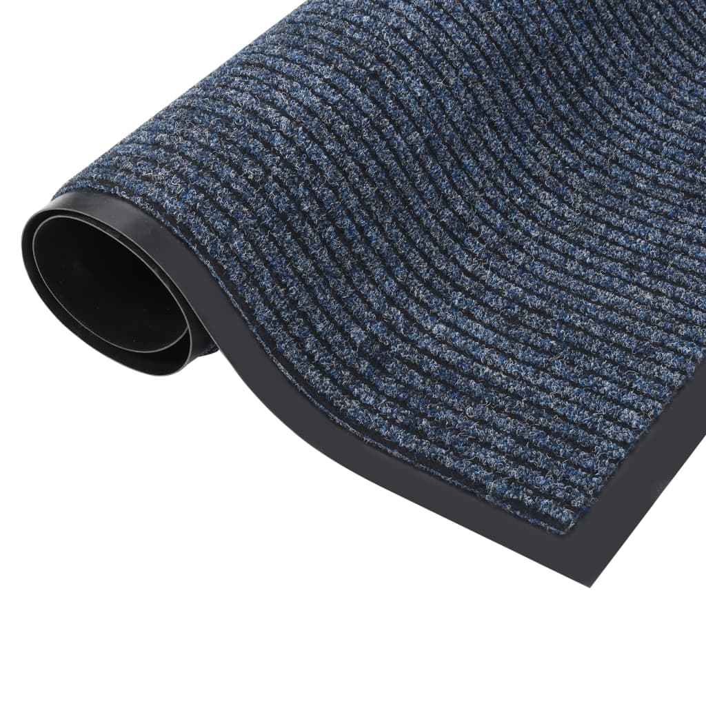 Vidaxl DOORMAT 60x80 cm Bleu rayé