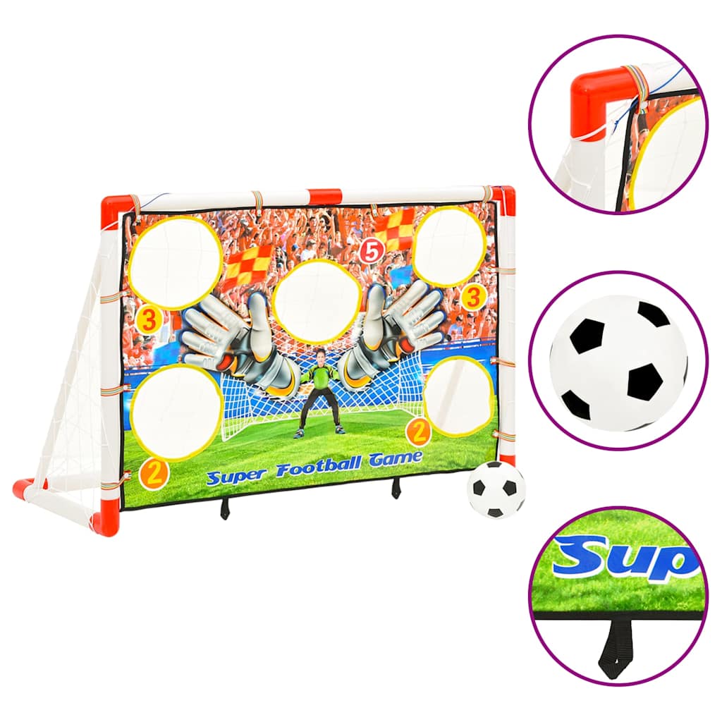 VIDAXL -Fußballziele mit Zielwand 120x51x77,5 cm