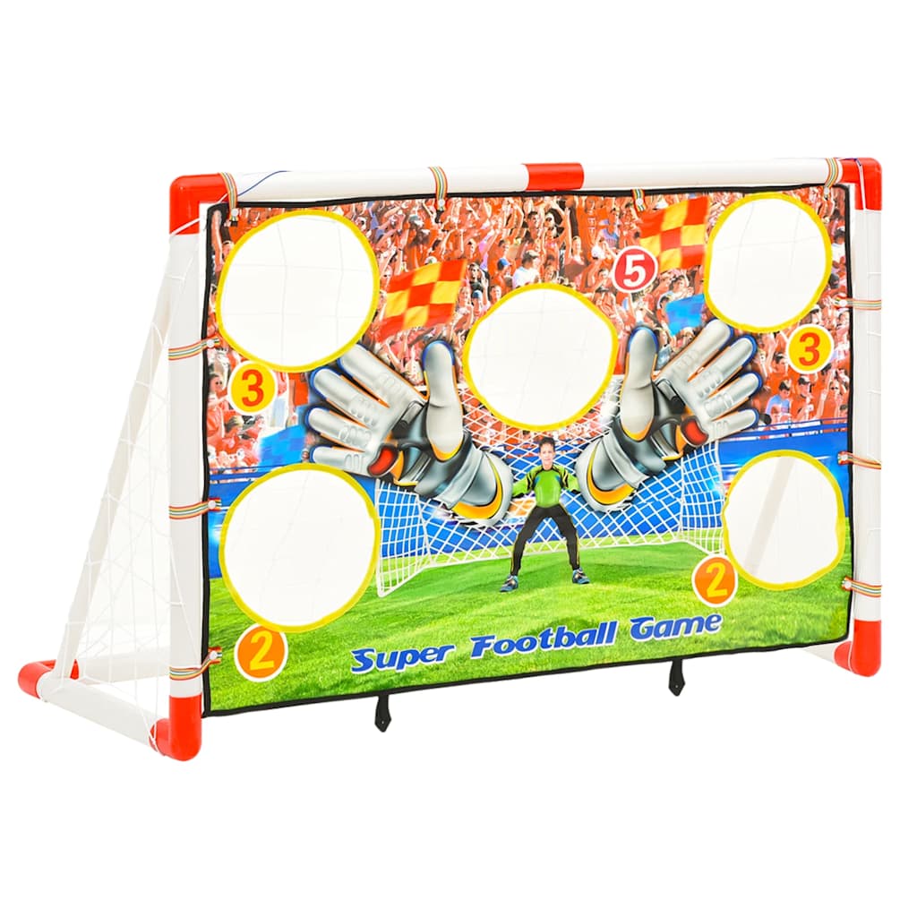 Vidaxl voetbaldoelenset met doelmuur 120x51x77,5 cm