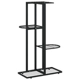 Norme de fleur vidaxl avec 4 couches 43x22x76 cm en métal noir