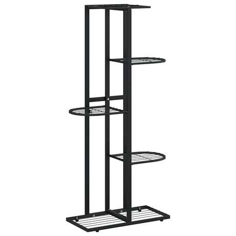 Norme de fleur de vidaxl avec 5 couches 43x22x98 cm en métal noir