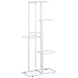 Norme de fleur de vidaxl avec 5 couches 43x22x98 cm en métal blanc