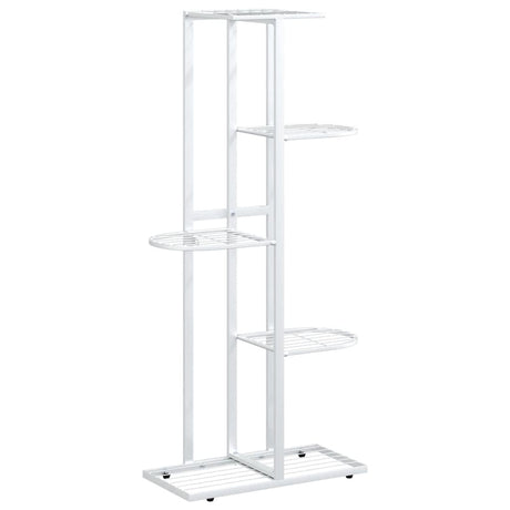 Norme de fleur de vidaxl avec 5 couches 43x22x98 cm en métal blanc