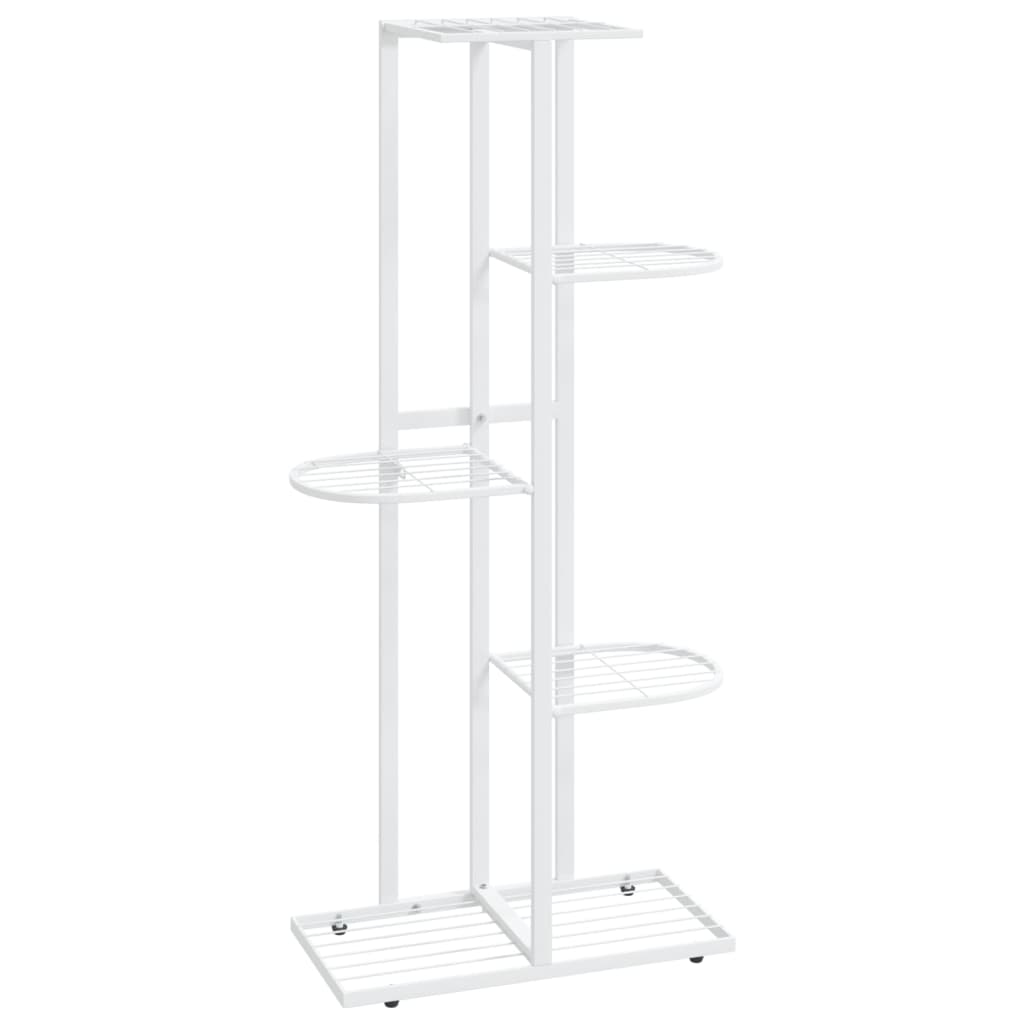 Vidaxl Flower Standard med 5 lag 43x22x98 cm metal hvid