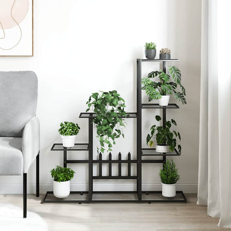 Norme de fleur vidaxl 94.5x25x88 cm en métal noir