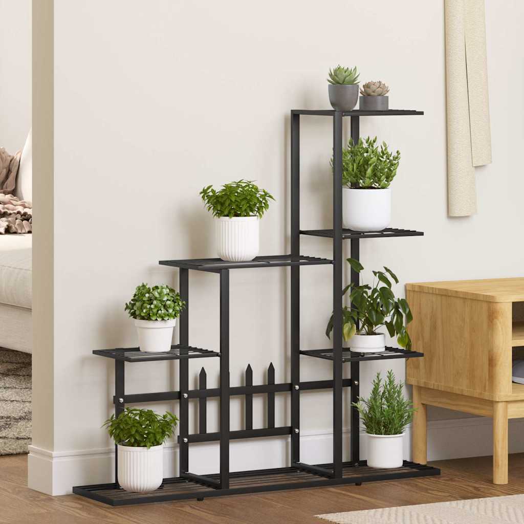 Norme de fleur vidaxl 94.5x25x88 cm en métal noir