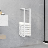 VidaXL Towel rack 12.5x12.5x60 cm Steel White