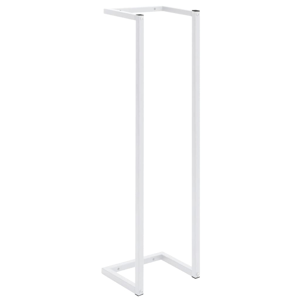 Rack de serviette Vidaxl 25x20x95 cm en acier blanc