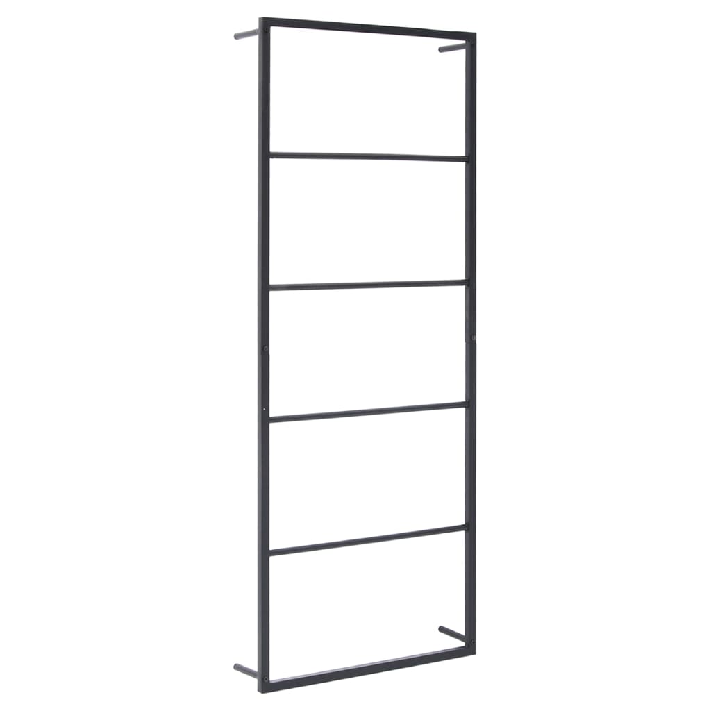 Rack de serviette Vidaxl 45x10x115 cm en acier noir