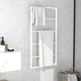 Rack de serviette Vidaxl 60x10x116 cm en acier blanc