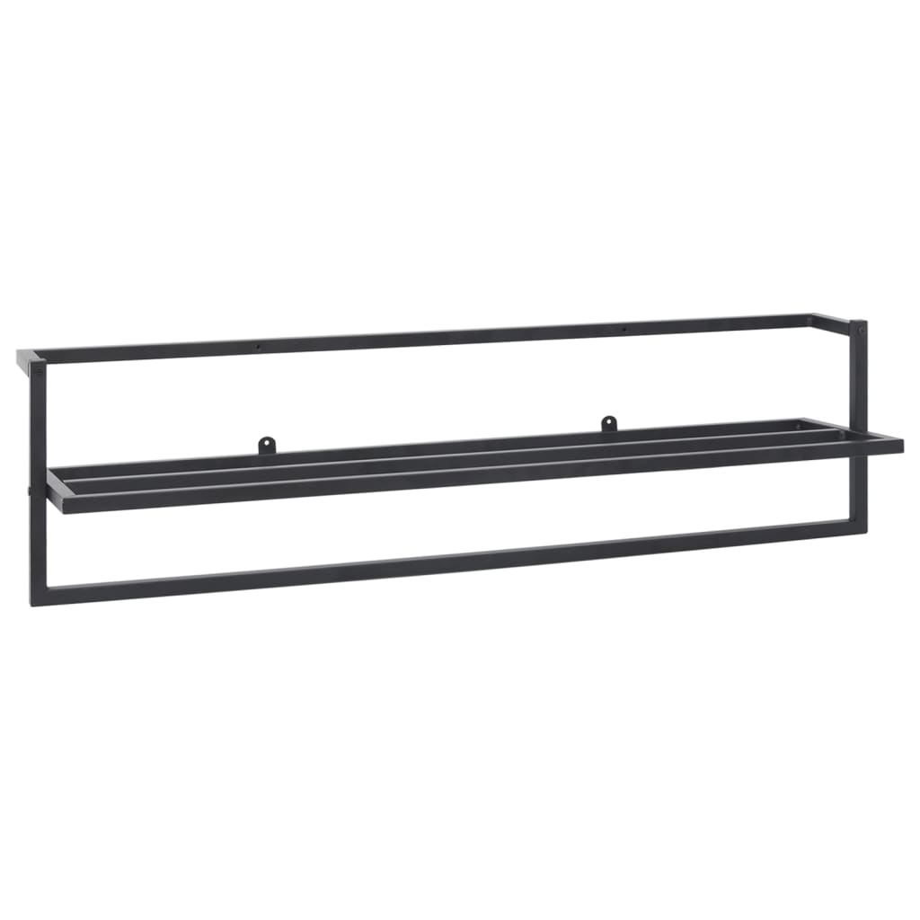 Rack per asciugamano Vidaxl 95x25x22 cm di ferro nero