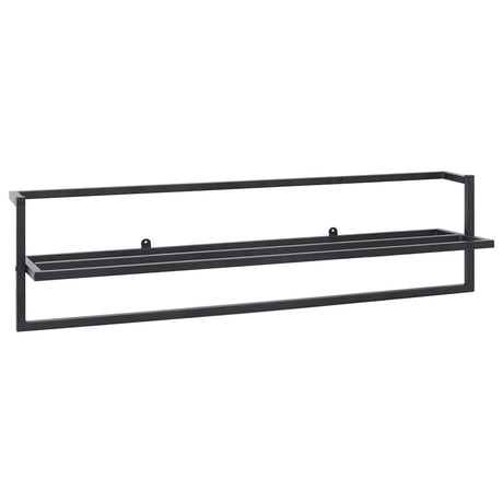 Rack de serviettes Vidaxl 95x25x22 cm Black