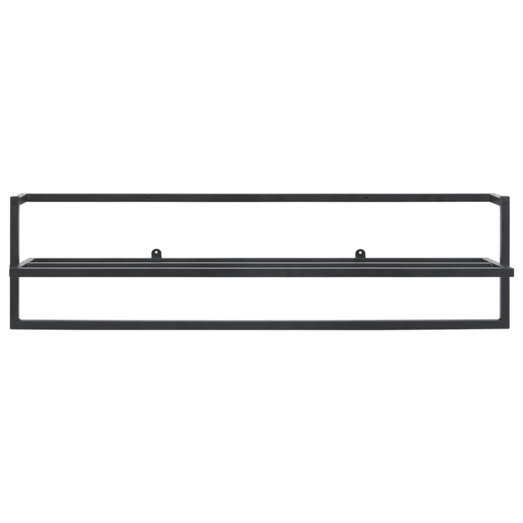 Rack de serviettes Vidaxl 95x25x22 cm Black