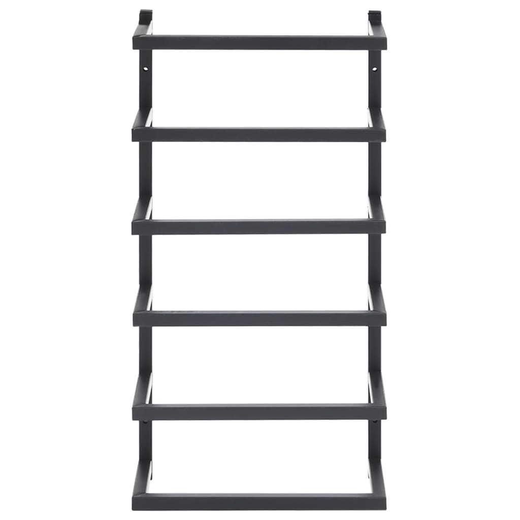 Rack de serviettes Vidaxl 24x12x48 cm en acier noir