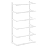 Rack de serviette Vidaxl 24x12x48 cm en acier blanc