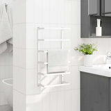 Rack de serviette Vidaxl 24x12x48 cm en acier blanc