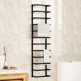 Rack de serviette Vidaxl 24x12x96 cm en acier noir