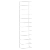 Rack de serviette Vidaxl 24x12x96 cm en acier blanc